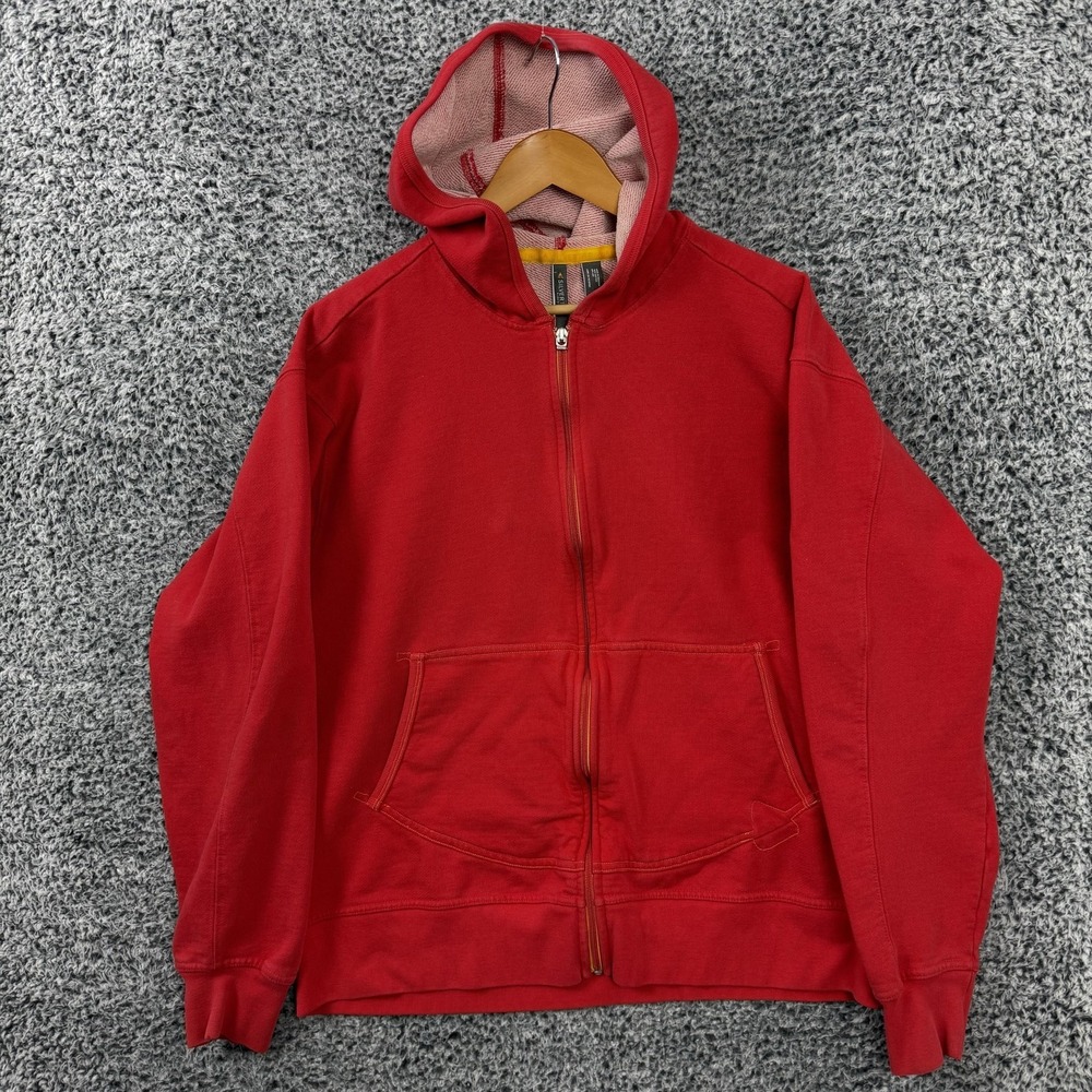 Vintage SilverTab Hoodie Mens Large Red Full Zip Graphic Back Sweatshirt Levi's